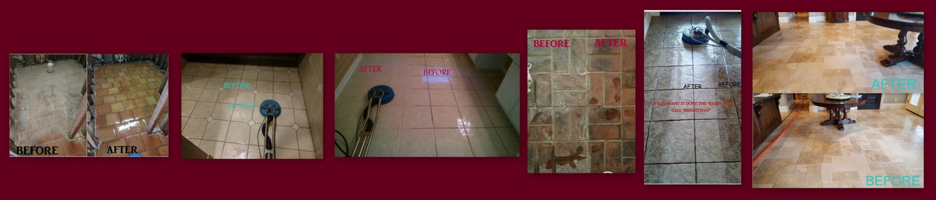 A before and after picture of the floor.